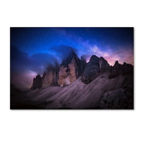 Dr Nicholas Roemmelt 'Tre Cime De Lavaredo At Night' Canvas Art,12x19